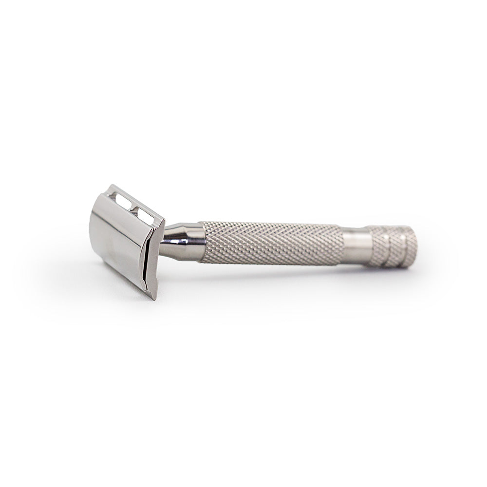 RazoRock Game Changer safety razor with bulldog handle